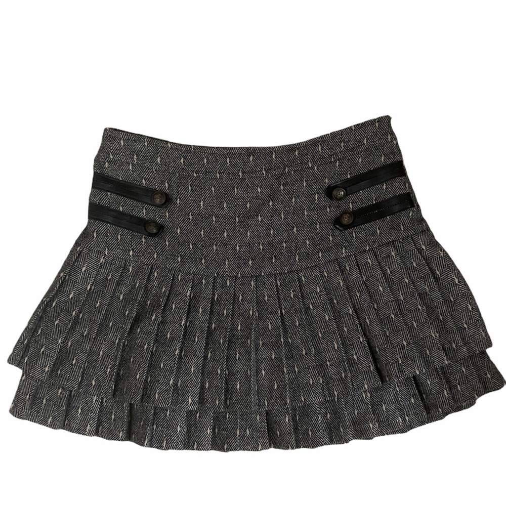 EUC Gray Pleated Mini Skirt